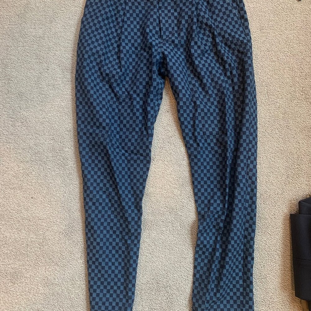 Elder Statesman Men's Checkered Pants - Blue